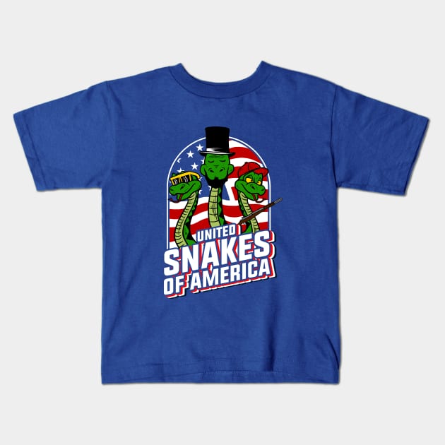 United Snakes Of America Kids T-Shirt by dumbshirts